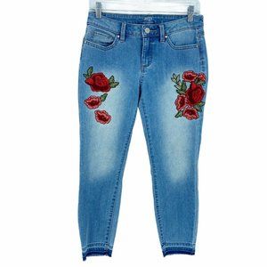 ANA Jeans 2/26 Skinny Ankle Floral Rose